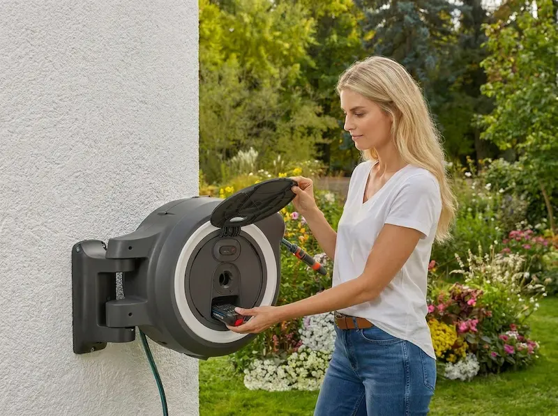 Gardena Akku Wandschlauchbox PowerRoll XL
