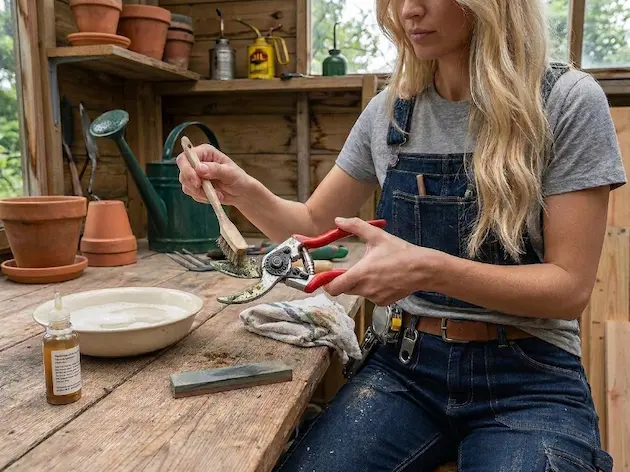Gartenschere reinigen