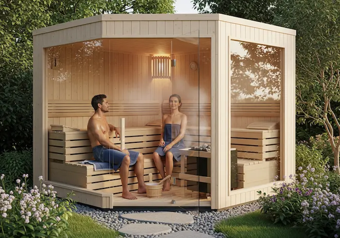 Sauna im Garten