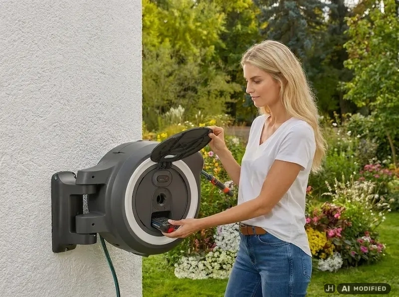 Gardena Akku Wandschlauchbox PowerRoll XL